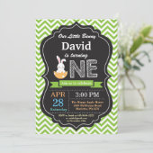 Bunny Birthday Easter 1st eerste verjaardag Kaart (Staand voorkant)