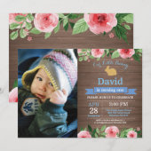 Bunny Birthday Girl Easter 1e verjaardag Kaart (Voorkant / Achterkant)