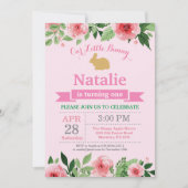 Bunny Birthday Girl Easter 1e verjaardag Kaart (Voorkant)