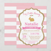 Bunny Birthday Girl Easter 1e verjaardag Kaart (Voorkant / Achterkant)