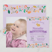 Bunny Birthday Girl Easter 1e verjaardag Kaart (Voorkant / Achterkant)