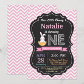 Bunny Birthday Girl Easter 1e verjaardag Kaart (Voorkant / Achterkant)