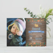 Bunny Birthday Girl Easter 1e verjaardag Kaart (Staand voorkant)