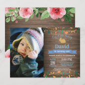 Bunny Birthday Girl Easter 1e verjaardag Kaart (Voorkant / Achterkant)