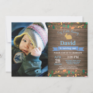 Bunny Birthday Girl Easter 1e verjaardag Kaart