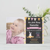 Bunny Birthday Girl Easter Birthday Kaart (Staand voorkant)