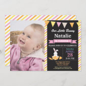 Bunny Birthday Girl Easter Birthday Kaart (Voorkant / Achterkant)