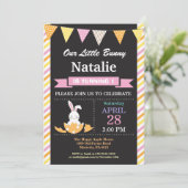 Bunny Birthday Girl Easter Birthday Kaart (Staand voorkant)