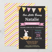 Bunny Birthday Girl Easter Birthday Kaart (Voorkant / Achterkant)