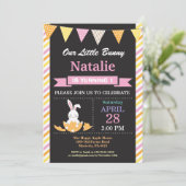 Bunny Birthday Girl Easter Birthday Kaart (Staand voorkant)