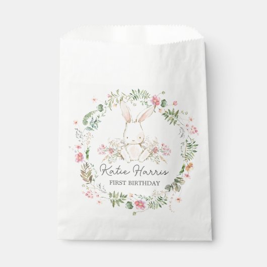 Bunny Birthday Invitation, een of ander konijn is  Bedankzakje (Voorkant)