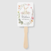 Bunny Birthday Invitation, een of ander konijn is  Handwaaier (Voorkant)