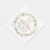 Bunny Birthday Invitation, een of ander konijn is  Servet (Hoek)