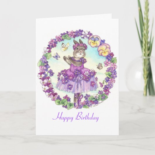 Bunny Birthday kaart (Voorkant)