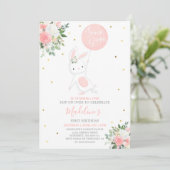 Bunny Birthday nodigt Bunny Birthday uit Kaart (Staand voorkant)