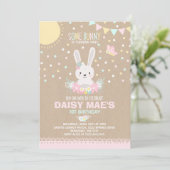 Bunny Birthday nodigt Bunny Birthday uit Kaart (Staand voorkant)