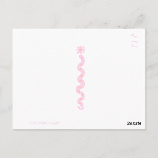 Bunny Birthday Party Briefkaart (Achterkant)