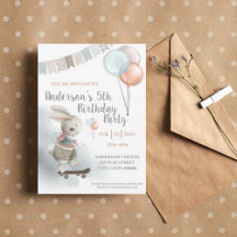 Bunny Birthday Party Invitation