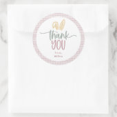 Bunny Birthday Party Ronde Sticker (Tas)