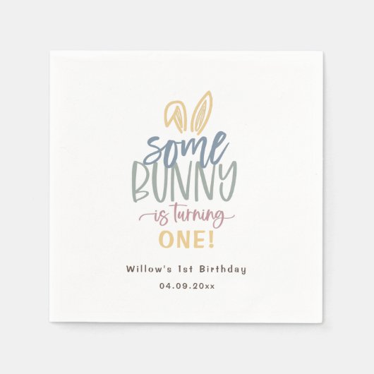 Bunny Birthday Party Servet (Voorkant)