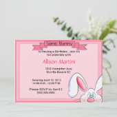 Bunny Birthday Party Uitnodigingen (Staand voorkant)