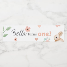 Bunny Birthday Party Water Bottle Label Waterfles Etiket