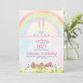 Bunny Birthday Pasen Kaart (Staand voorkant)