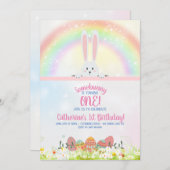 Bunny Birthday Pasen Kaart (Voorkant / Achterkant)