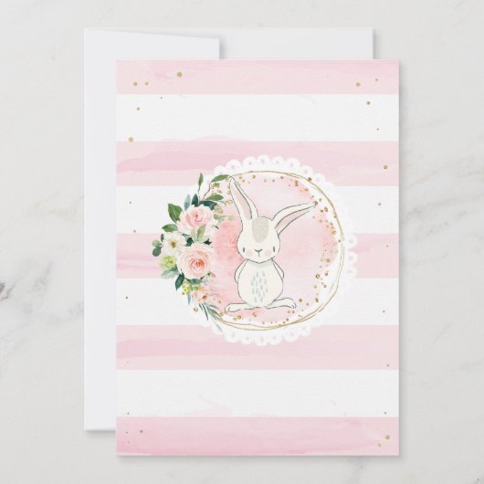 Bunny Birthday Uitnodiging (Achterkant)