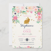 Bunny Birthday Uitnodiging (Voorkant)