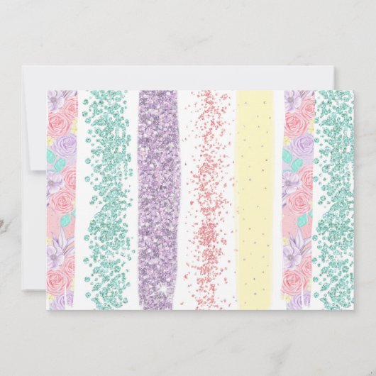 Bunny Birthday Uitnodiging, Elke leeftijd, 1e verj Kaart (Achterkant)