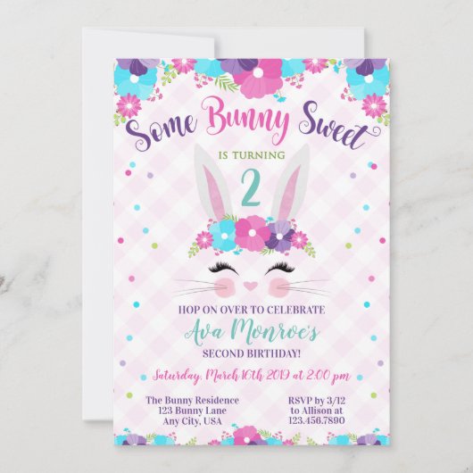 Bunny Birthday, wat Bunny Sweet, elke leeftijd, Pa Kaart (Voorkant)