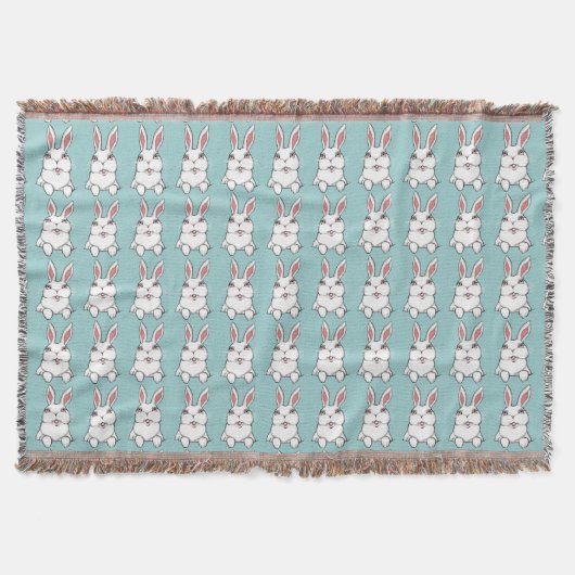 Bunny Blanket Easter Bunny Rabbit Throw Blankets Deken (Voorkant)