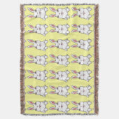 Bunny Blanket Easter Bunny Rabbit Throw Blankets Deken (Voorkant Verticaal)