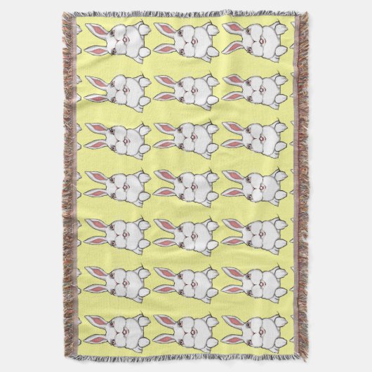 Bunny Blanket Easter Bunny Rabbit Throw Blankets Deken (Voorkant Verticaal)