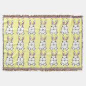 Bunny Blanket Easter Bunny Rabbit Throw Blankets Deken (Voorkant)