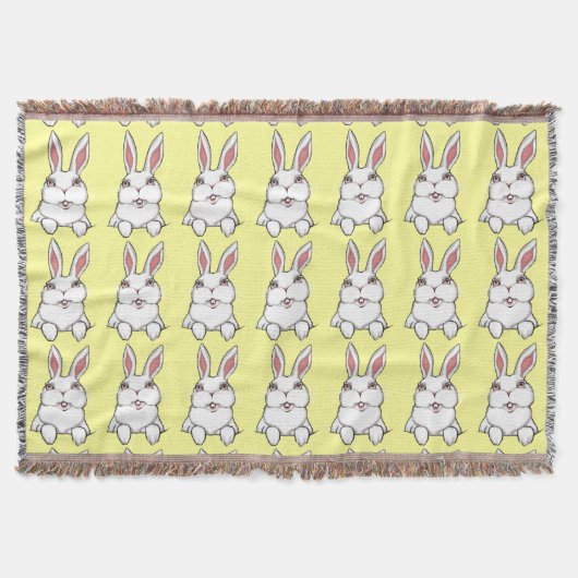 Bunny Blanket Easter Bunny Rabbit Throw Blankets Deken (Voorkant)