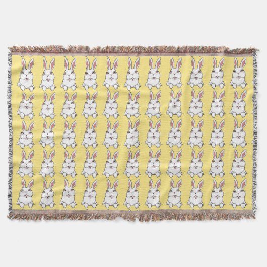 Bunny Blanket Easter Bunny Rabbit Throw Blankets Deken (Voorkant)