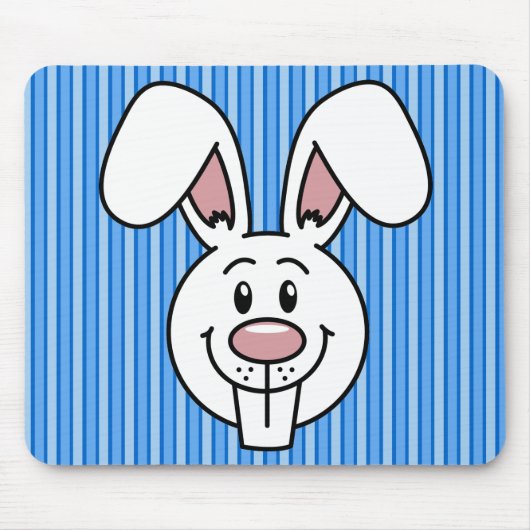 Bunny (blauw) Mousepad Muismat (Voorkant)