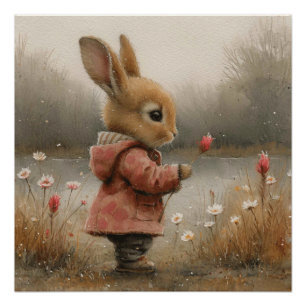 Bunny Bliss Betovering: Een beetje van Whimsy Bunn Perfect Poster