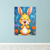 Bunny Bliss Canvas Afdruk (Insitu (Houten vloer))