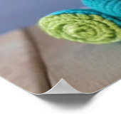 Bunny Bliss Crochet: Kleurrijk Konijn in Zoete tin Poster (Hoek)