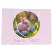 Bunny Bliss-Fluffy Pink Bunny Pasen Grote Gift Groot Cadeauzakje (Achterkant)