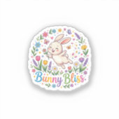 Bunny Bliss | Konijn Liefhebber T-Shirt Sticker (Voorkant)