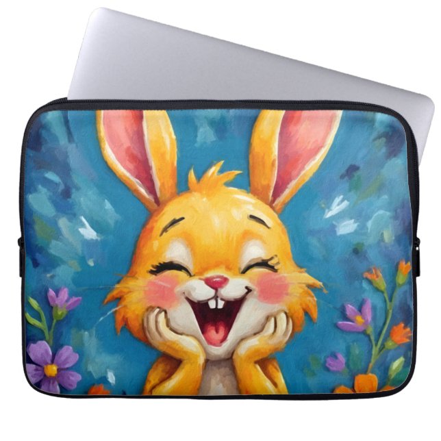 Bunny Bliss Laptop Sleeve (Voorkant)