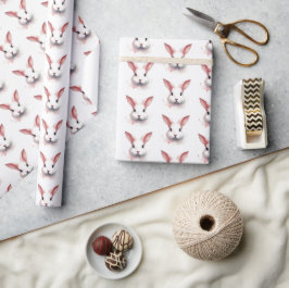 Bunny Bliss - Pastel Roze Paaswrapping Papier