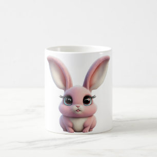 Bunny Bliss: Schattige Roze Konijn Mok