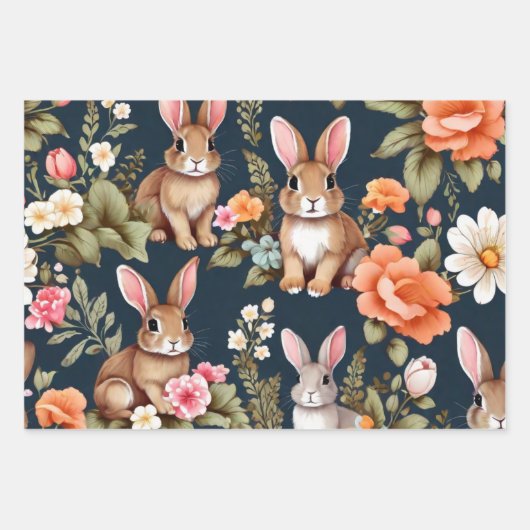 Bunny Bliss Wrapping Papier Set Inpakpapier Vel (Voorkant 2)