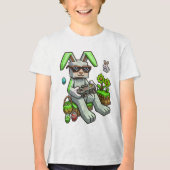 Bunny Block Gamer Tri-Blend Shirt (Voorkant)