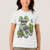 Bunny Block Gamer Tri-Blend Shirt (Voorkant)